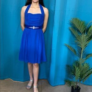 Andrew Adela royal blue fully lined dress